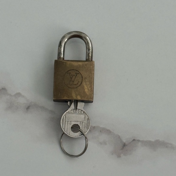 Louis Vuitton Accessories - Louis Vuitton Gold and Silver Padlock with Key